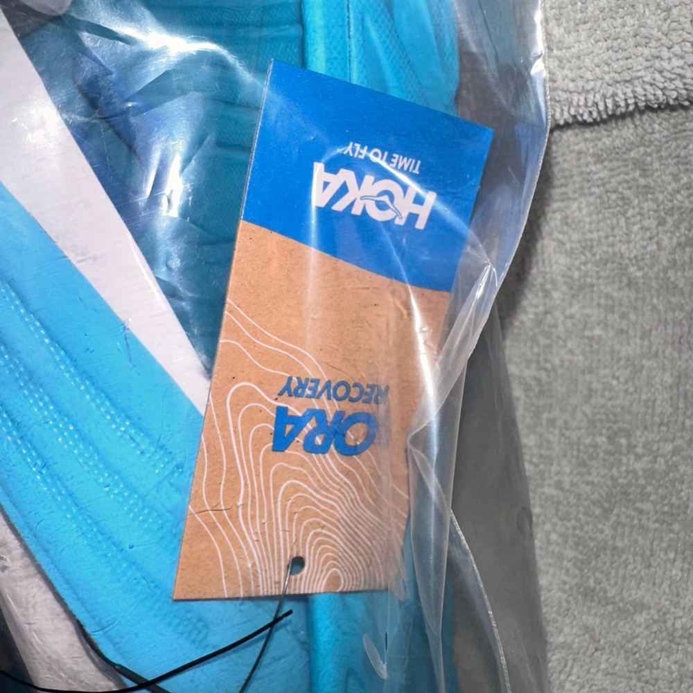 NWT Men’s Size 12 Hoka One Ora Recovery Flip Flop Scuba Blue/Bellwether Blue - Picture 3 of 8